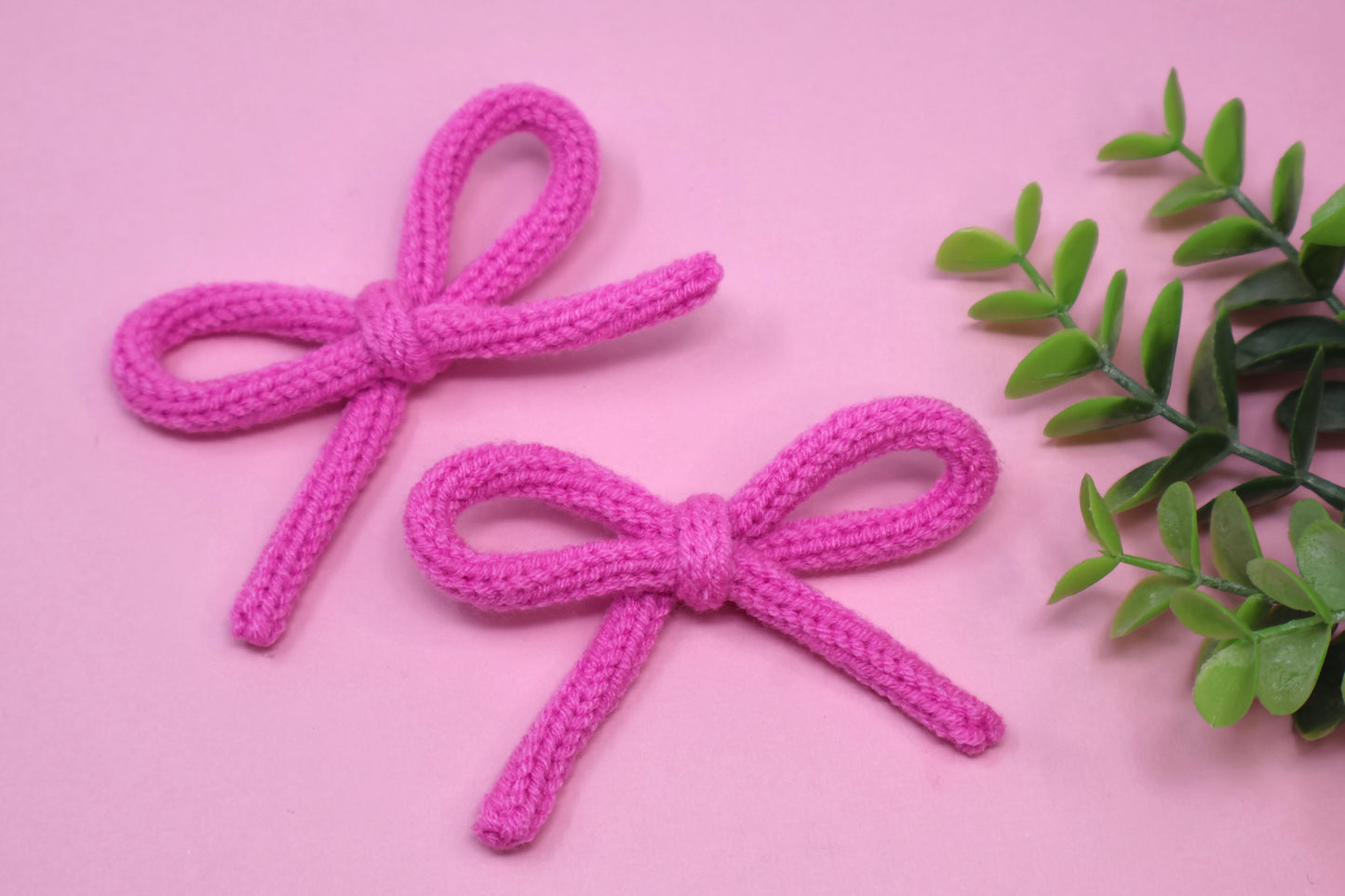 Hot Pink Knit Piggy Set
