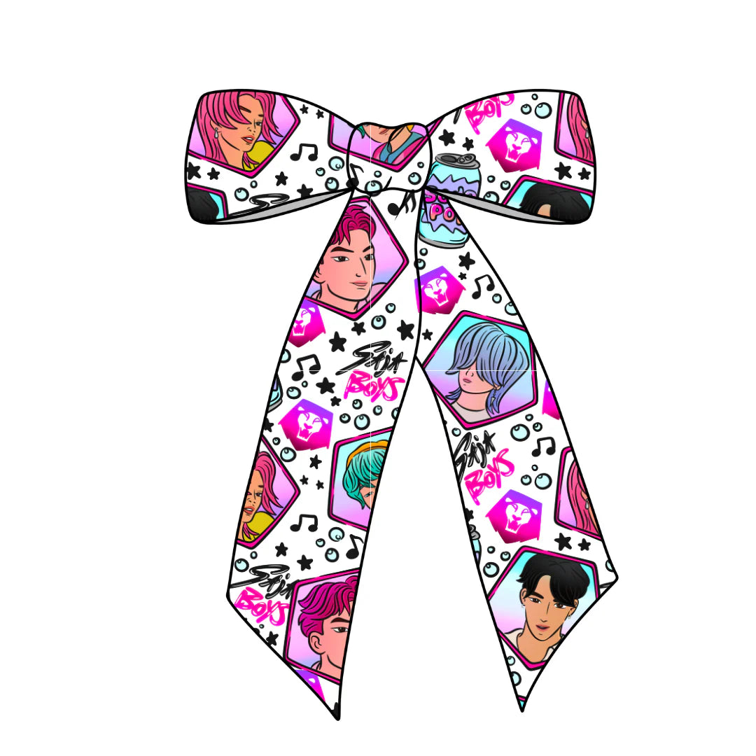 PREORDER Kpop Boys Medium Coquette Bow (Alligator Clip Only)