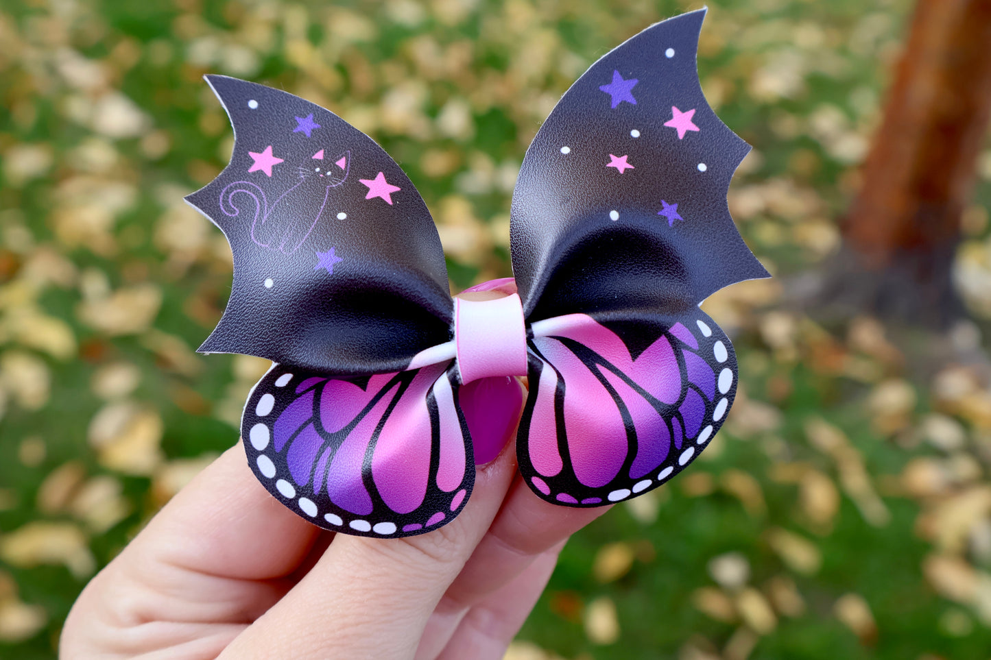 Spooky Kitty Monarch Batty Rylee Bow