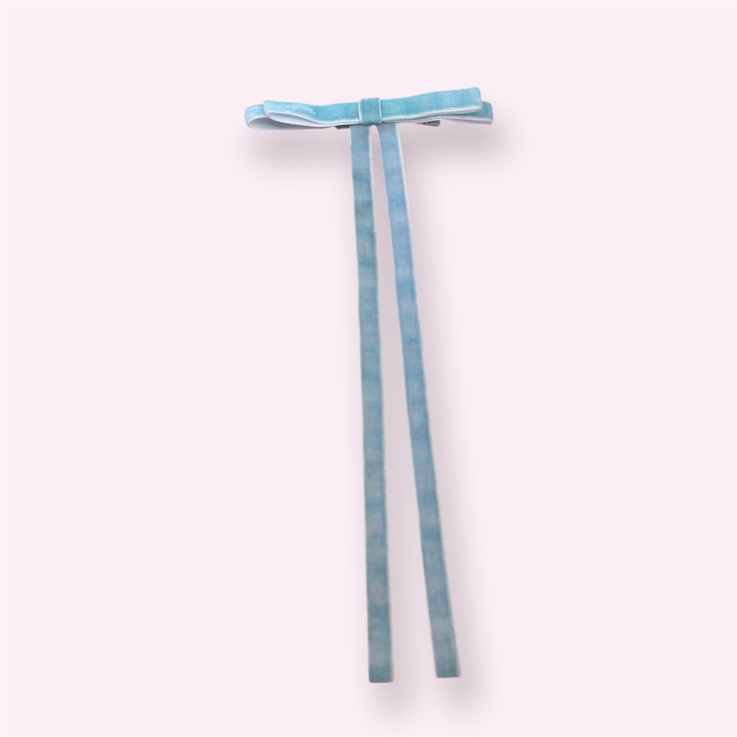 Pastel Velvet Double Layer Annie Bow (Alligator Clip Only)