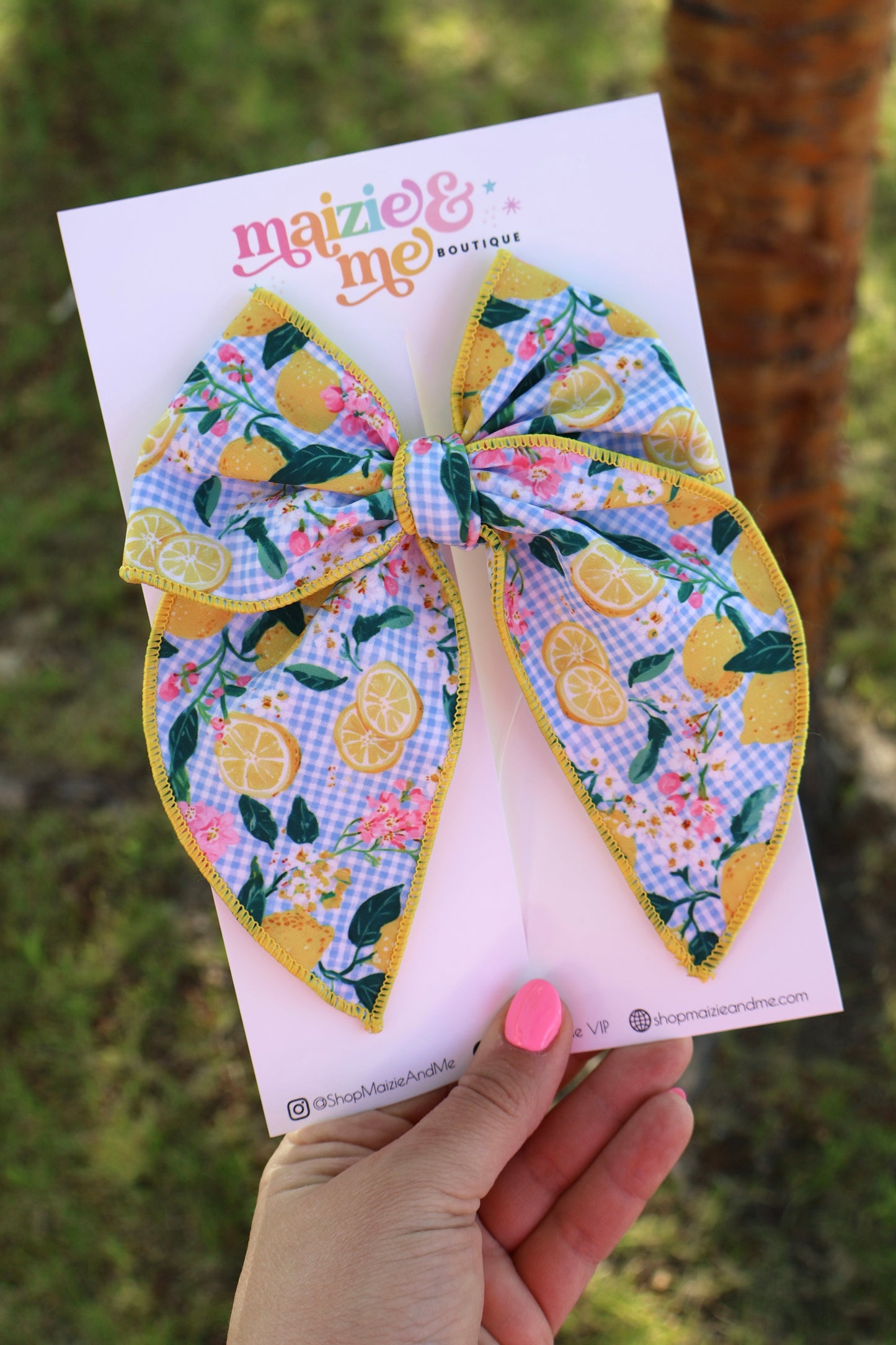 Positano Plaid XL Remi Bow
