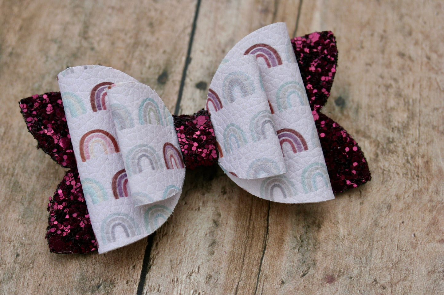 Vintage Fall Rainbows Emmy Bow (Alligator Clip Only)