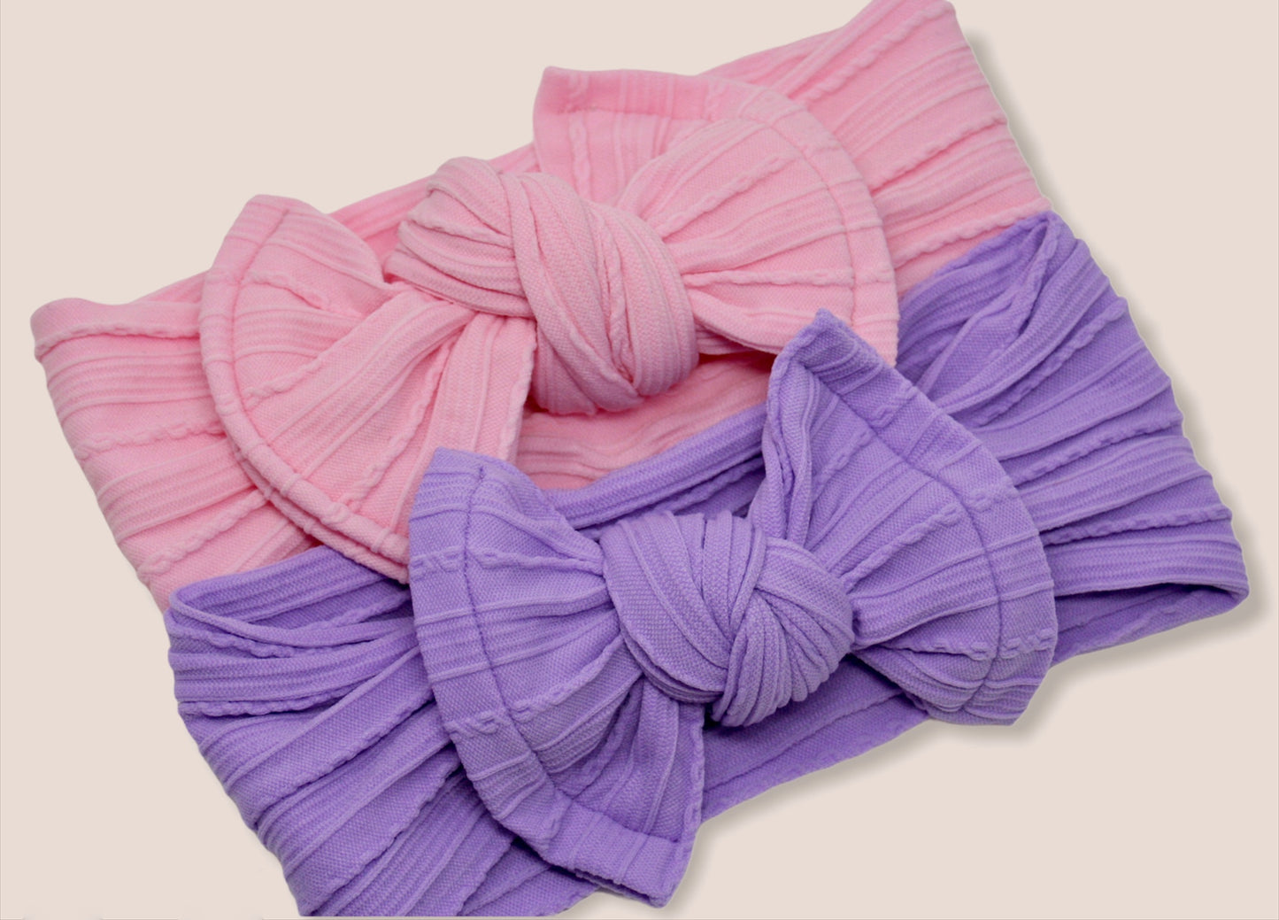 Sweet Solid Tie-On Headbands