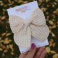 Cream Waffle Large Remi Bow