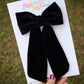 Black Velvet Medium Coquette Bow (Alligator Clip Only)