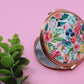 Pink Blush Floral Compact Mirror
