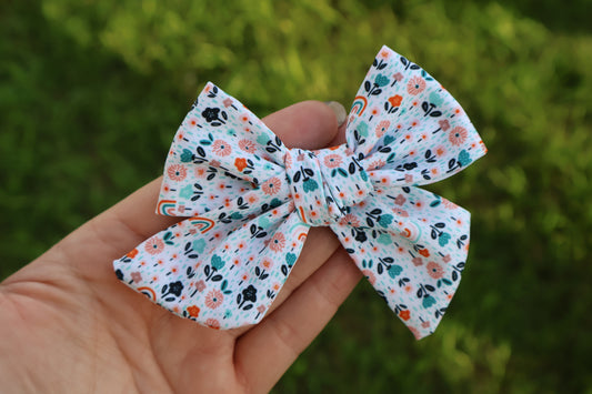 Boho Fall Floral Large Everly Bow
