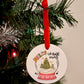 Christmas Snowglobe Ceramic Ornament