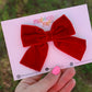 Red Velvet Ribbon Bow (Alligator Clip Only)