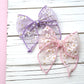 Glitter Daisies Tulle Medium Remi Bow (Alligator Clip Only)