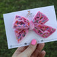 Pink Sprinkles Embellished Velvet Large Everly Bow (Alligator Clip Only)