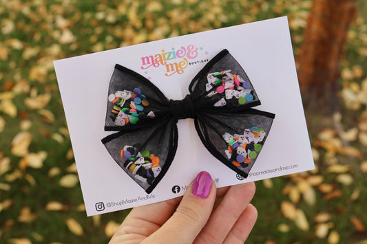 Halloween Brights Shaker Avery Bow (Alligator Clip Only)