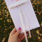 White Velvet Double Layer Annie Bow (Alligator Clip Only)