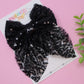 Black Sequin Sailor Bow