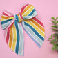 Bright Summer Stripes Large Remi Bow