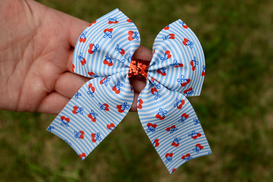 Cherry Stripes Sadie Bow