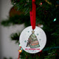 All Booked For Christmas Ceramic Ornament