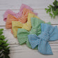 Seersucker Stripes XL Everly Bow