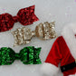 Classic Christmas Chunky Glitter Large Sophia Bow Set