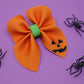 Pumpkin Face Mini Bow- Single or Piggy Set (Alligator Clip Only)