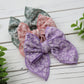 Embossed Floral Medium Remi Bows (Alligator Clip Only)