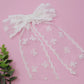Bow and Lace Chunky Coquette Bow (Alligator Clip Only)