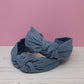 Denim Top Knot Headband
