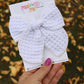 White Waffle Large Remi Bow