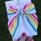 Bright Summer Stripes Large Remi Bow