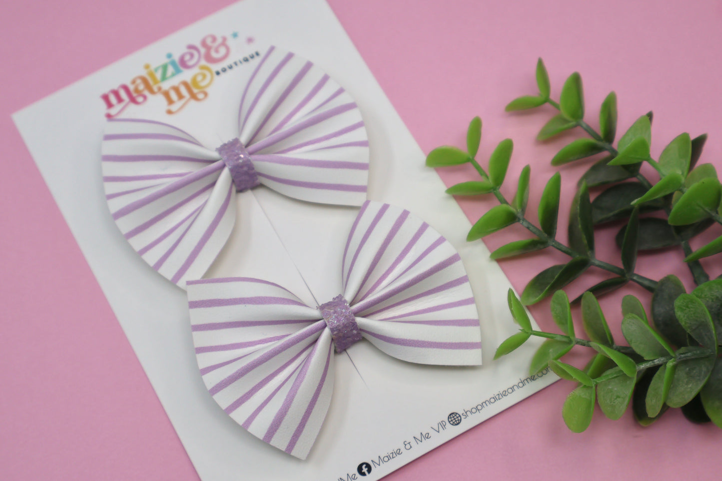 Pastel Lavender Striped Mini Kate Piggies