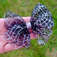 Glitter Spiderwebs Tulle Puff Bow