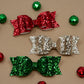 Classic Christmas Chunky Glitter Large Sophia Bow Set