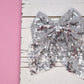 Silver Sequin Sailor Bow