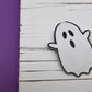 White Ghost Shape Snap Clip