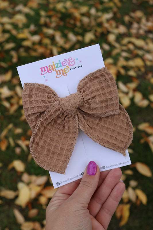 Chocolate Waffle Large Remi Bow