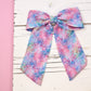 Rainbow Melt Faux Glitter Small Coquette Bow (Alligator Clip Only)