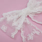 Bow and Lace Chunky Coquette Bow (Alligator Clip Only)