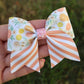 Citrus Floral Stripes Callie Bow
