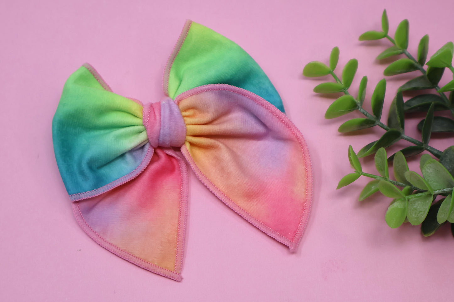 Tie Dye Velvet Medium Remi Bow