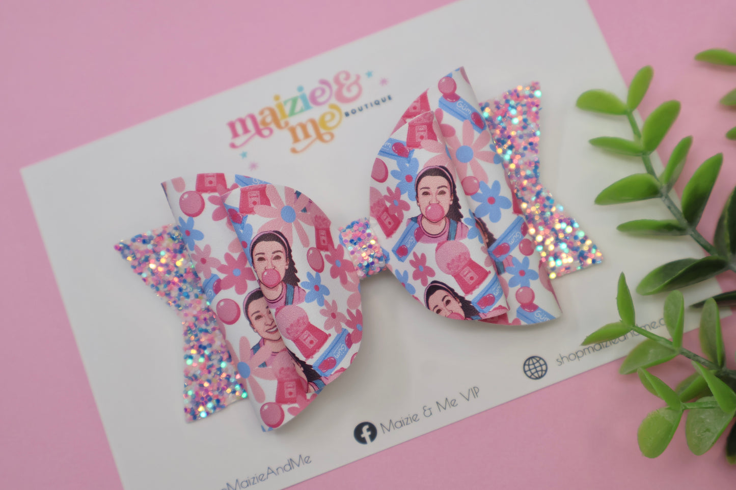 Icky Sticky Bubblegum Large Ellie Bow