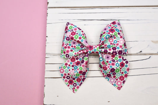 Bright Flower Power Large Giana Bow