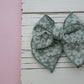 Embossed Floral Medium Remi Bows (Alligator Clip Only)