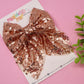 Rose Gold Sequin Sailor Bow