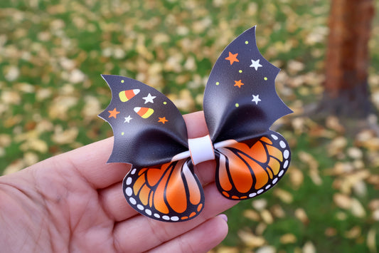 Candy Corn Monarch Batty Rylee Bow
