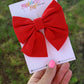 Red Knit Sailor Bow