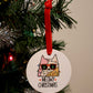 Meowy Christmas Ceramic Ornament