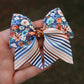 Rust Floral Callie Bow