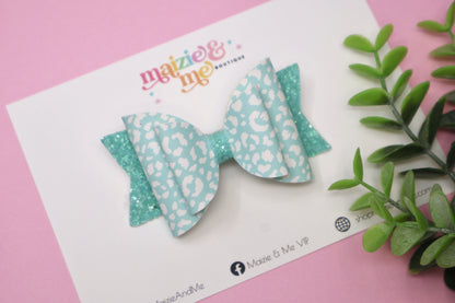 Pastel Leopard Medium Ellie Bow