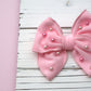 Pastel Plush & Pearled Medium Remi Bow (Alligator Clip Only)