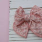 Embossed Floral Medium Remi Bows (Alligator Clip Only)